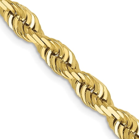 TheJewelryHut Designer 10k 5mm D/C Quadruple Rope Chain