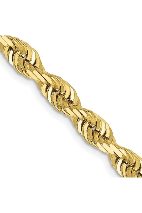 TheJewelryHut Designer 10k 5mm D/C Quadruple Rope Chain