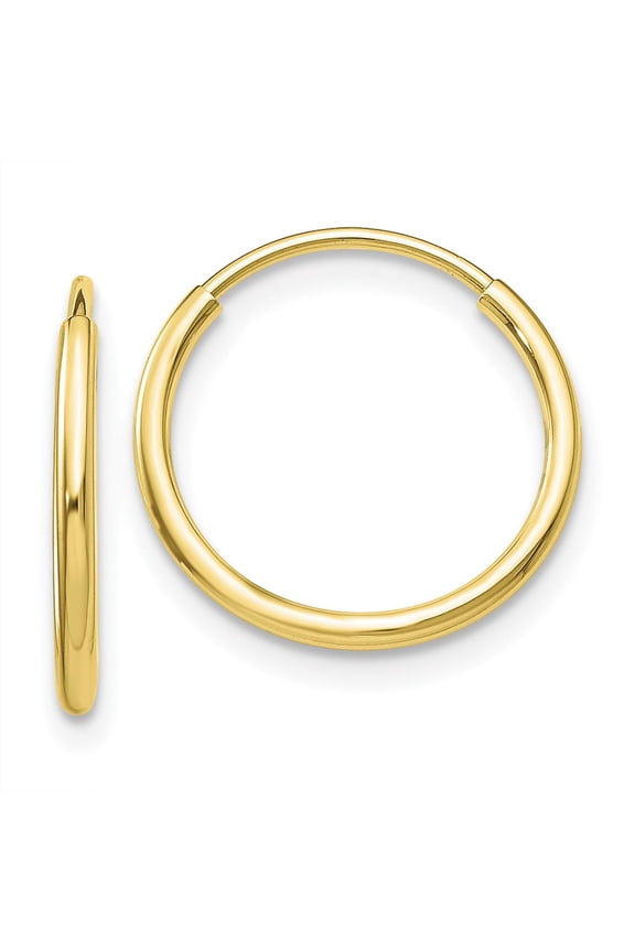 TheJewelryHut Designer 10k Polished Endless Tube Hoop Earrings