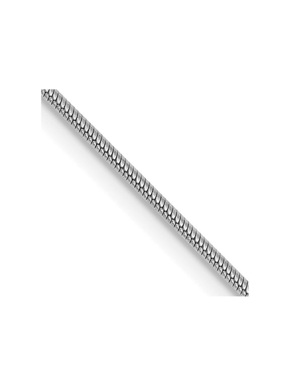 TheJewelryHut Designer 10k WG .9mm Round Snake Chain