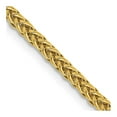 thumbnail image 1 of TheJewelryHut Designer 14k 2.35mm Semi-solid 3-Wire Wheat Chain, 1 of 2