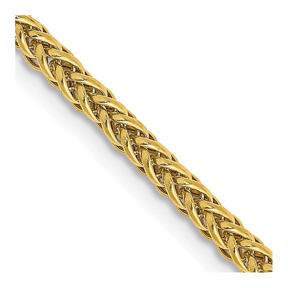 TheJewelryHut Designer 14k 2.35mm Semi-solid 3-Wire Wheat Chain