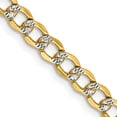 thumbnail image 1 of TheJewelryHut Designer 14k 4.3mm Semi-solid with Rhodium Pav? Curb Chain, 1 of 2