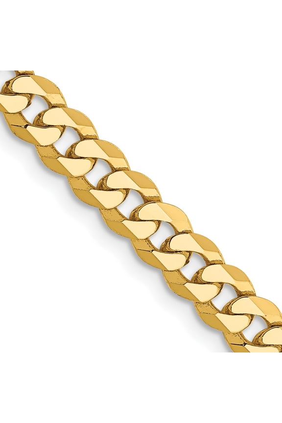 TheJewelryHut Designer 14k 4.75mm Flat Beveled Curb Chain