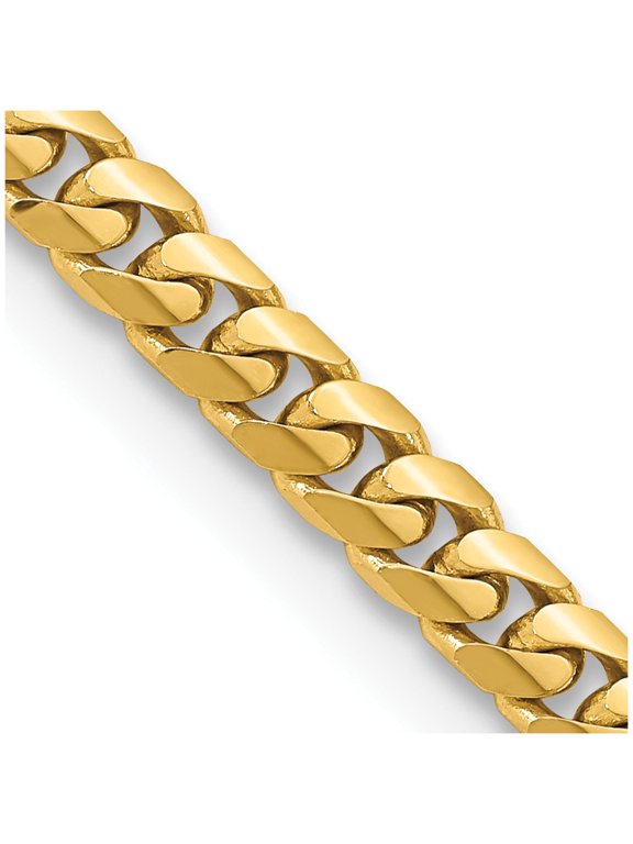 TheJewelryHut Designer 14k 5mm Solid Miami Cuban Chain