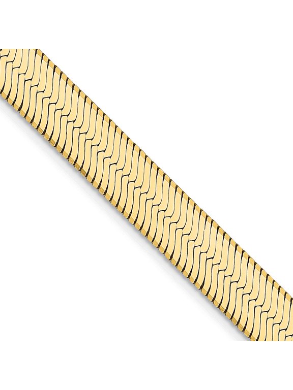 TheJewelryHut Designer 14k 6.5mm Silky Herringbone Chain