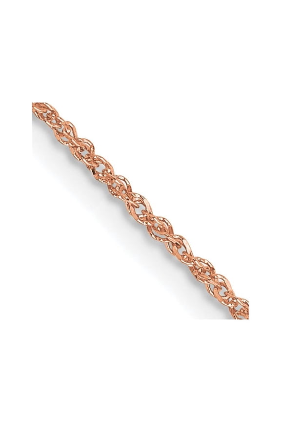 TheJewelryHut Designer 14k Rose Gold 1.1mm Ropa Chain