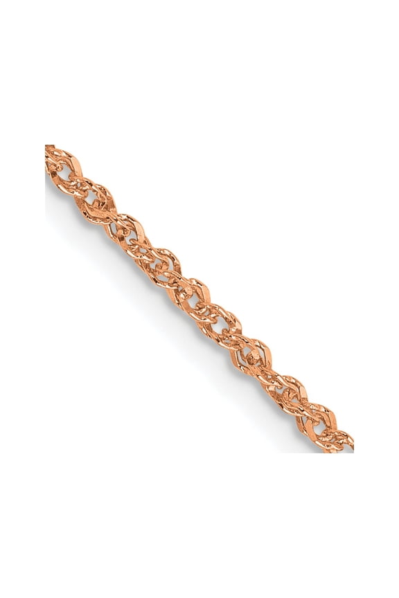 TheJewelryHut Designer 14k Rose Gold 1.7mm Ropa Chain
