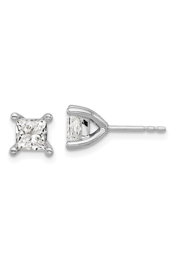 TheJewelryHut Designer 14kw 1 1/2ct Lab Grown Dia VS+ F+ Princess Comp 4 Prong Stud Earrings