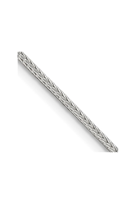 TheJewelryHut Designer Sterling Silver 1.25mm Diamond-cut Round Franco Chain w/2in ext.