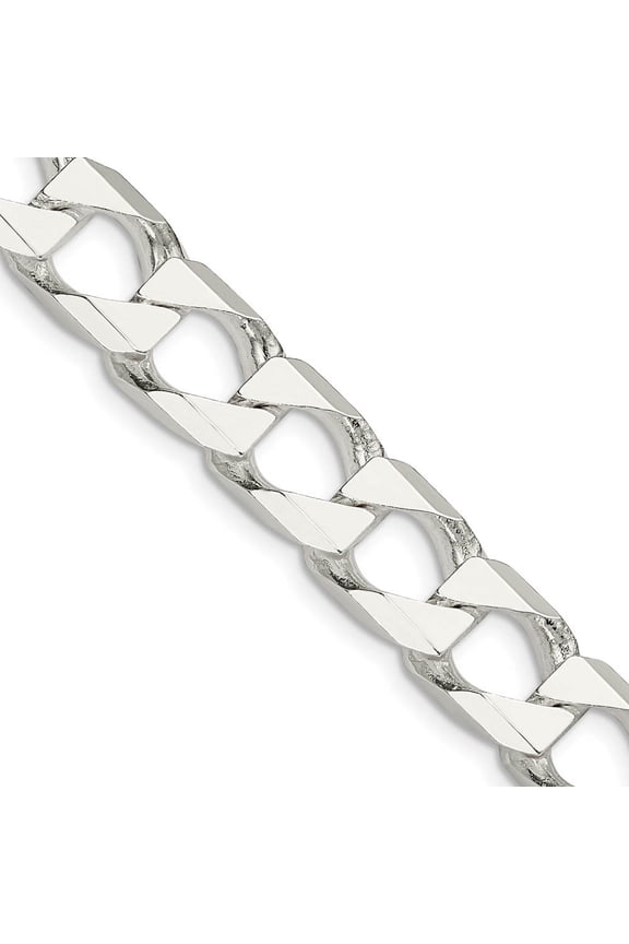 TheJewelryHut Designer Sterling Silver 10.3mm D/C Square Curb Chain
