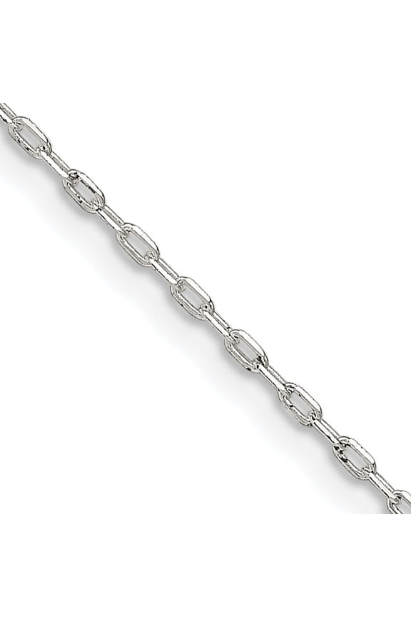 TheJewelryHut Designer Sterling Silver 1mm Diamond-cut Long Link Cable Chain w/2in ext.