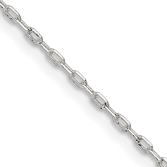 TheJewelryHut Designer Sterling Silver 1mm Diamond-cut Long Link Cable Chain w/4in ext.