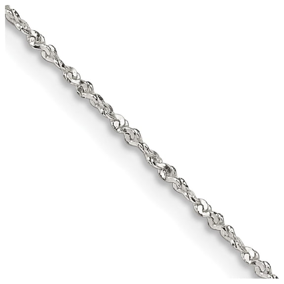 TheJewelryHut Designer Sterling Silver 1mm Twisted Serpentine Chain