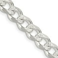 thumbnail image 1 of TheJewelryHut Designer Sterling Silver 7.5mm Pave Curb Chain, 1 of 2