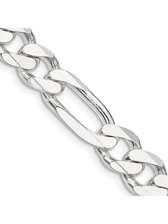TheJewelryHut Designer Sterling Silver 9mm Figaro Chain