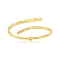 thumbnail image 1 of TheJewelryHut Designer Sterling Silver Double Wave Design Bangle - Gold Plated, 1 of 2