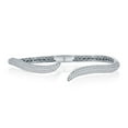 thumbnail image 1 of TheJewelryHut Designer Sterling Silver Micro Pave CZ Waved Bangle, 1 of 2