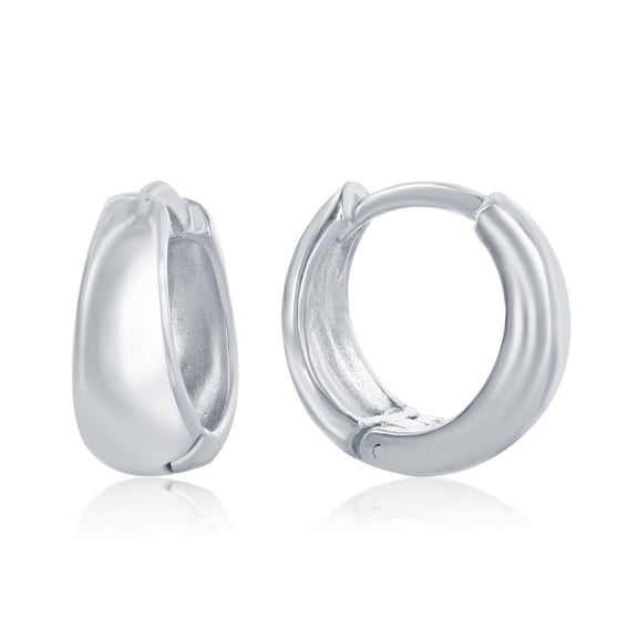 TheJewelryHut Designer Sterling Silver Mini Huggie Earrings