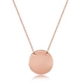 thumbnail image 1 of TheJewelryHut Fancy Designer Sterling Silver Polished Engravable Disc Necklace - Rose Gold Plated, 1 of 1
