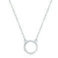 thumbnail image 1 of TheJewelryHut Fancy Designer Sterling Silver Single Open Circle Necklace, 1 of 1