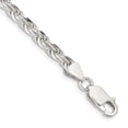 thumbnail image 1 of TheJewelryHut Sterling Silver 4.25mm Diamond-cut Rope Chain, 1 of 2
