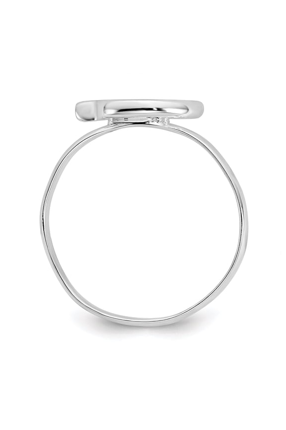 TheJewelryHut Sterling Silver RH-plated Abalone Leaf Ring