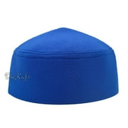 TheKufi® Blue Fez-style Moroccan Kufi Faux felt Hat Cap with Pointed Top (S)