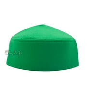 TheKufi® Green Moroccan Fez-style Kufi Hat Cap with Pointed Top Faux Felt (XL)