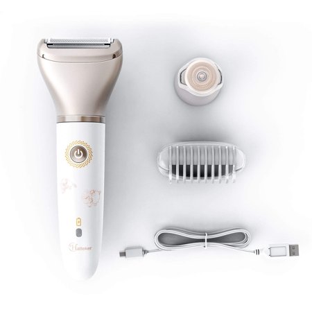 TheLSBeauty Women Hair Removal, Epilators, Painless Hair Removal Device, Whole Body, Facial, Legs, Armpits, USB Rechargeable, 1 x Replacement Heads, Portable Body Hair Removal Device, Home Use