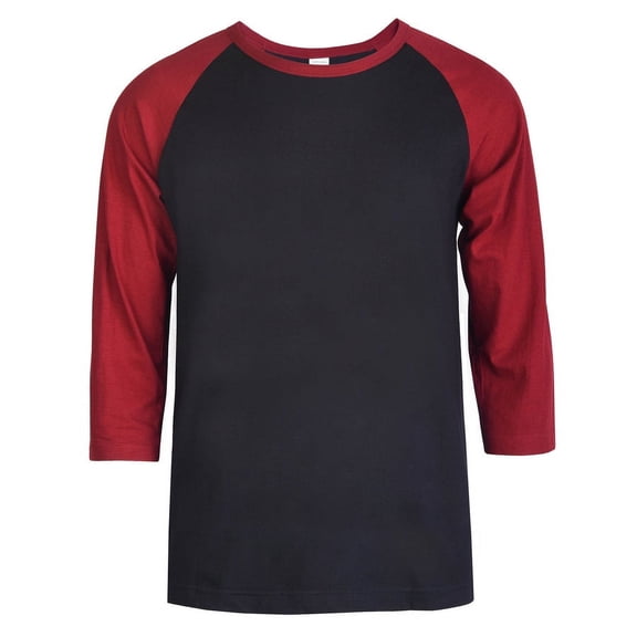 TheLovely Men's 3/4 Sleeve Crew Neck Raglan Jersey Baseball Tee Shirts (Single and Multi Packs Available)