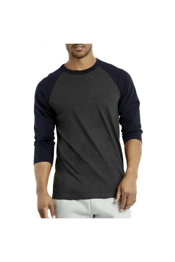 Men's 3/4 Sleeve Crew Neck Raglan Jersey Baseball Tee Shirts (Single and Multi Packs Available)