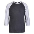 thumbnail image 1 of TheLovely Men's 3/4 Sleeve Crew Neck Raglan Jersey Baseball Tee Shirts (Single and Multi Packs Available), 1 of 2