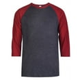 thumbnail image 1 of TheLovely Men's 3/4 Sleeve Crew Neck Raglan Jersey Baseball Tee Shirts (Single and Multi Packs Available), 1 of 4