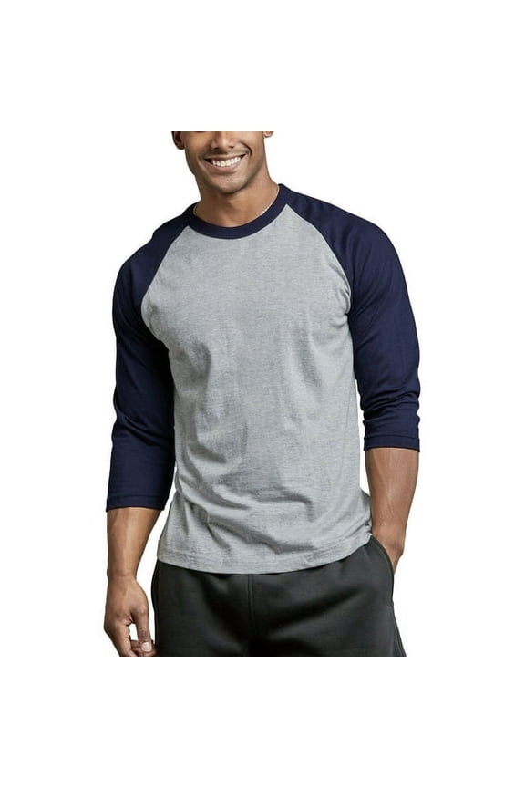 Men's 3/4 Sleeve Crew Neck Raglan Jersey Baseball Tee Shirts (Single and Multi Packs Available)