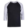 thumbnail image 1 of TheLovely Men's 3/4 Sleeve Crew Neck Raglan Jersey Baseball Tee Shirts (Single and Multi Packs Available), 1 of 2