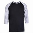 thumbnail image 1 of TheLovely Men's 3/4 Sleeve Crew Neck Raglan Jersey Baseball Tee Shirts (Single and Multi Packs Available), 1 of 2