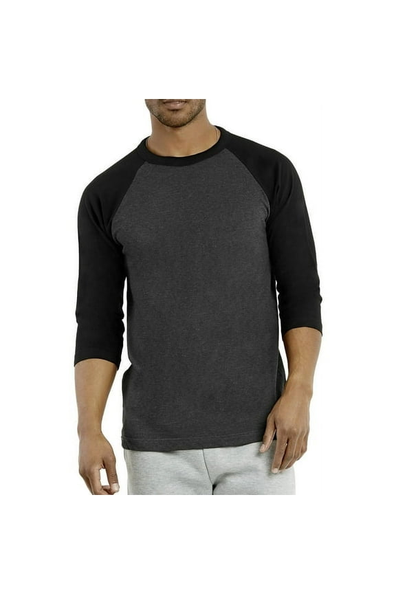 Men's 3/4 Sleeve Crew Neck Raglan Jersey Baseball Tee Shirts (Single and Multi Packs Available)