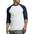 thumbnail image 1 of TheLovely Men's 3/4 Sleeve Crew Neck Raglan Jersey Baseball Tee Shirts (Single and Multi Packs Available), 1 of 4