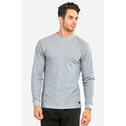 TheLovely Men's Classic Waffle Knit Mid-Weight Cotton Long Sleeve Light Thermal T-Shirt Top