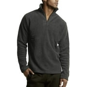THELOVELY Men's Fleece Quarter Zip Pullover Lightweight Sweater Jacket