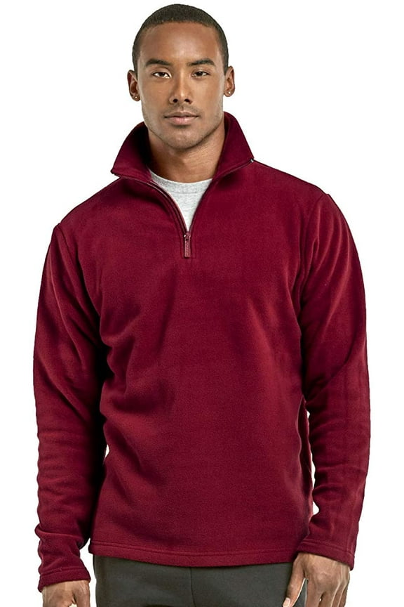 Men's Fleece Quarter Zip Pullover Lightweight Sweater Jacket