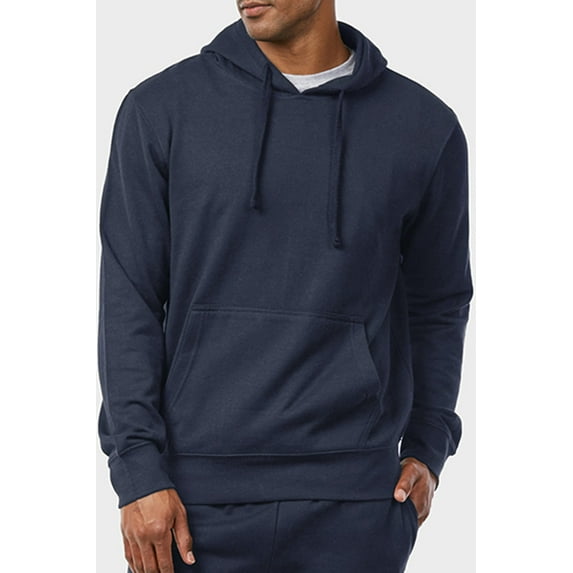 TheLovely Men's Lightweight Cotton Blend Fleece Pullover Hoodie Sweatshirt