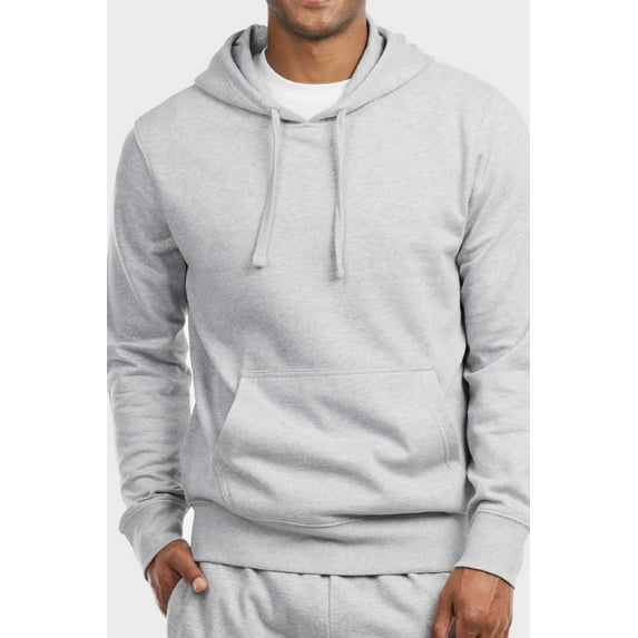 TheLovely Men's Lightweight Cotton Blend Fleece Pullover Hoodie Sweatshirt