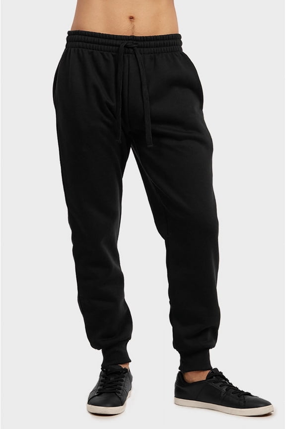 TheLovely Men's Mid-Weight Cotton Blend Jogger Fleece Sweatpants