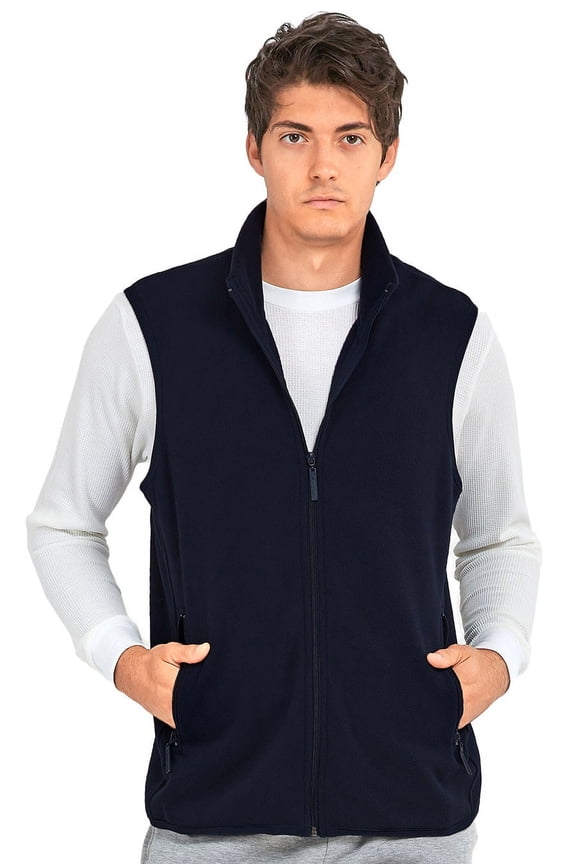 Men's Outdoor Sleeveless Polar Soft Fleece Full-Zip Up Vest