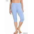 thumbnail image 1 of TheLovely Plus Size Essential Basic Cotton Spandex Stretch Below Knee 15" Length Leggings, 1 of 2