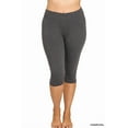 thumbnail image 1 of TheLovely Plus Size Essential Basic Cotton Spandex Stretch Below Knee 15" Length Leggings, 1 of 4