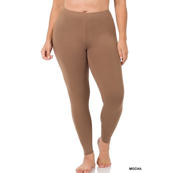 TheLovely Plus Size Premium Cotton High Waist Full Length Leggings