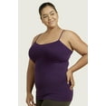 thumbnail image 1 of TheLovely Plus Size Scoop Neck Adjustable Spaghetti Strap One Size Camisole Tank Top - Purple, 1 of 3